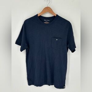 Todd Snyder Shirt Mens Sz M Navy Homespun Jersey Pocket Tee Made in USA K4
